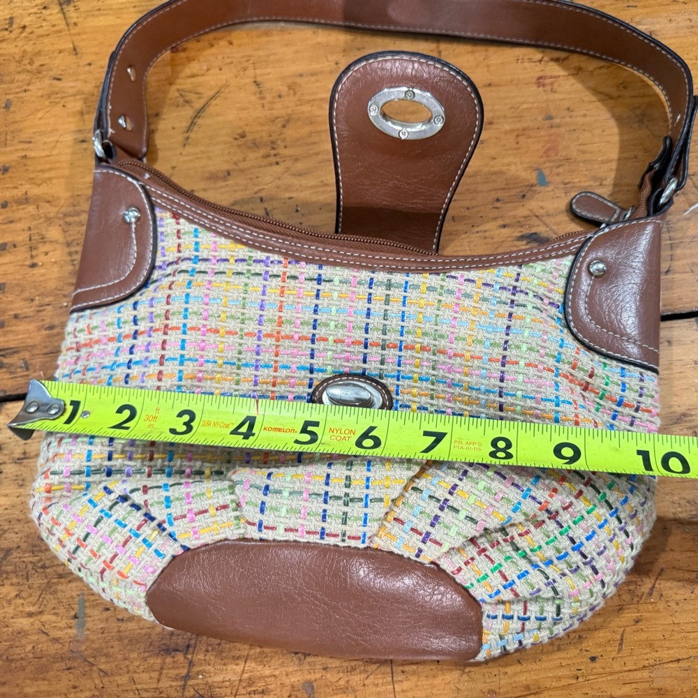 Relativity Weaved Multi Color Handbag Shoulder Ba… - image 5